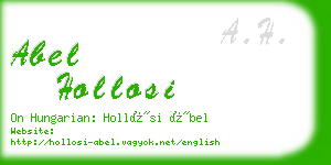 abel hollosi business card